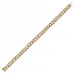 Gold & Pave Diamond Small Link Bracelet