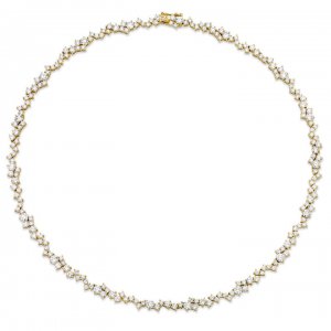 Gold & Diamond Cocktail Eternity Necklace