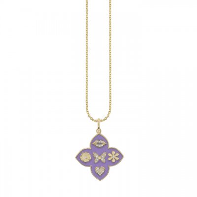 Gold & Diamond Moroccan Flower Tableau Charm