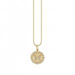 Gold & Diamond Butterfly Coin Charm