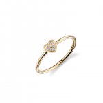 Gold & Diamond Mini Heart Ring