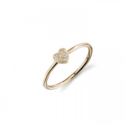 Gold & Diamond Mini Heart Ring