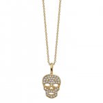 Men's Collection Gold & Diamond Mini Skull Charm