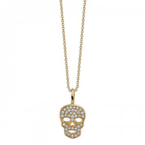 Men's Collection Gold & Diamond Mini Skull Charm