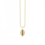 Gold & Diamond Cowrie Shell Charm