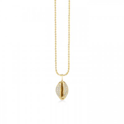 Gold & Diamond Cowrie Shell Charm