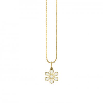 Gold & Enamel Flower Charm