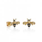 Gold & Diamond Mini Bee Stud