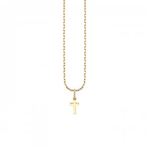 Pure Gold Tiny Cross Charm