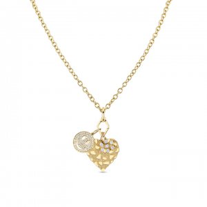 Gold & Diamond Multi-Charm Necklace