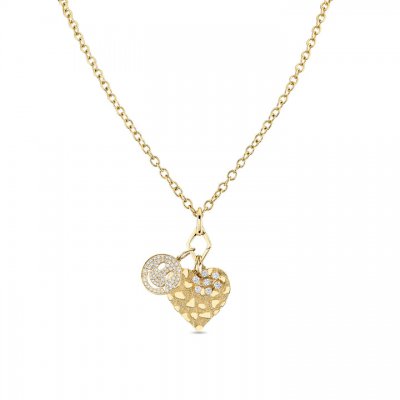 Gold & Diamond Multi-Charm Necklace