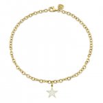 Gold & Enamel Star Anklet