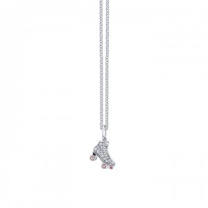 Little Loves Gold & Diamond Roller Skate Necklace