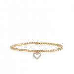 Little Loves Gold & Diamond Heart on Gold Beads