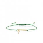 Pure Gold Tiny Palm Tree Cord Bracelet