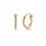 Gold & Diamond Mini Huggie Hoops