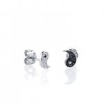 Gold & Diamond Yin Yang Stud