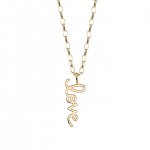 Gold Large Pure Love Charm Necklace