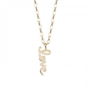 Gold Large Pure Love Charm Necklace