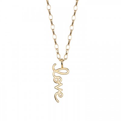 Gold Large Pure Love Charm Necklace