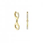 Men's Collection Gold & Diamond Handcuff Earrings