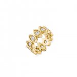 Gold & Diamond Large Marquise Eye Eternity Ring