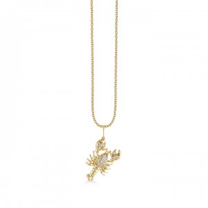 Gold & Diamond Lobster Charm