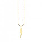 Pure Gold Small Lightning Bolt Charm