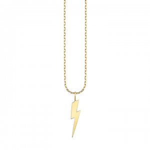 Pure Gold Small Lightning Bolt Charm