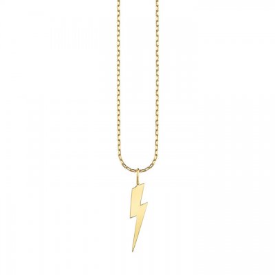 Pure Gold Small Lightning Bolt Charm