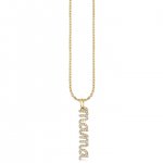 Gold & Diamond Mama Charm Necklace