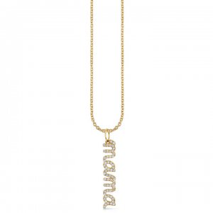 Gold & Diamond Mama Charm Necklace