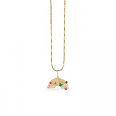 Gold & Gemstone Rainbow Charm