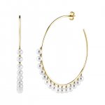 Gold & Pearl Large Hoops