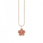 Rose Gold & Diamond Sakura Charm