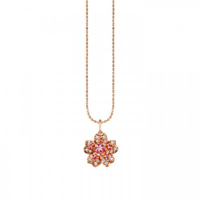 Rose Gold & Diamond Sakura Charm