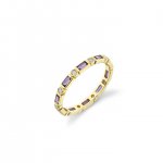 Gold & Gemstone Baguette and Bezel Eternity Ring