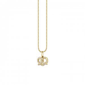 Gold & Diamond Pretzel Charm