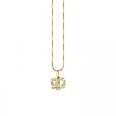 Gold & Diamond Pretzel Charm