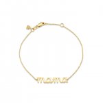 Pure Gold Mama Script Bracelet