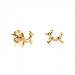 Little Loves Gold Balloon Dog Stud