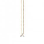 Gold & Diamond Small Initial Necklace