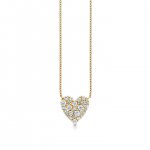 Gold & Diamond Cocktail Heart Necklace