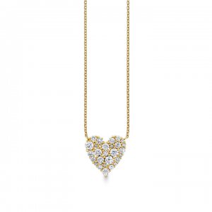 Gold & Diamond Cocktail Heart Necklace