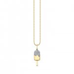 Little Loves Gold & Diamond Popsicle Necklace