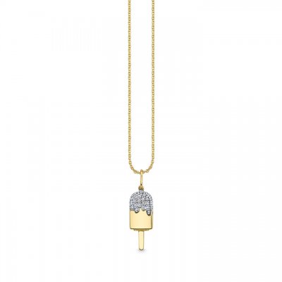 Little Loves Gold & Diamond Popsicle Necklace