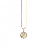 Gold & Diamond Spiral Charm