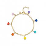 Little Loves Gold & Enamel Tiny Happy Face Bracelet