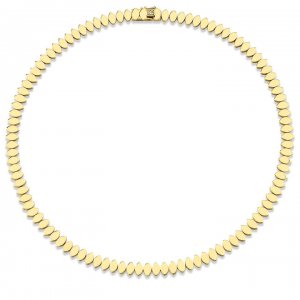 Pure Gold Marquise Eye Eternity Necklace