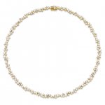 Gold & Diamond Pearl Cocktail Eternity Necklace